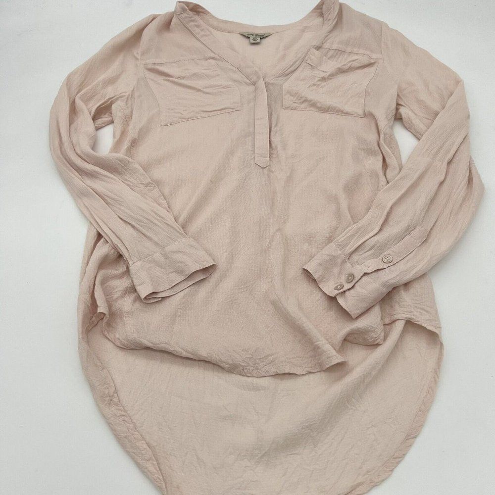 Lucky Brand Pink high low rayon blouse size XS